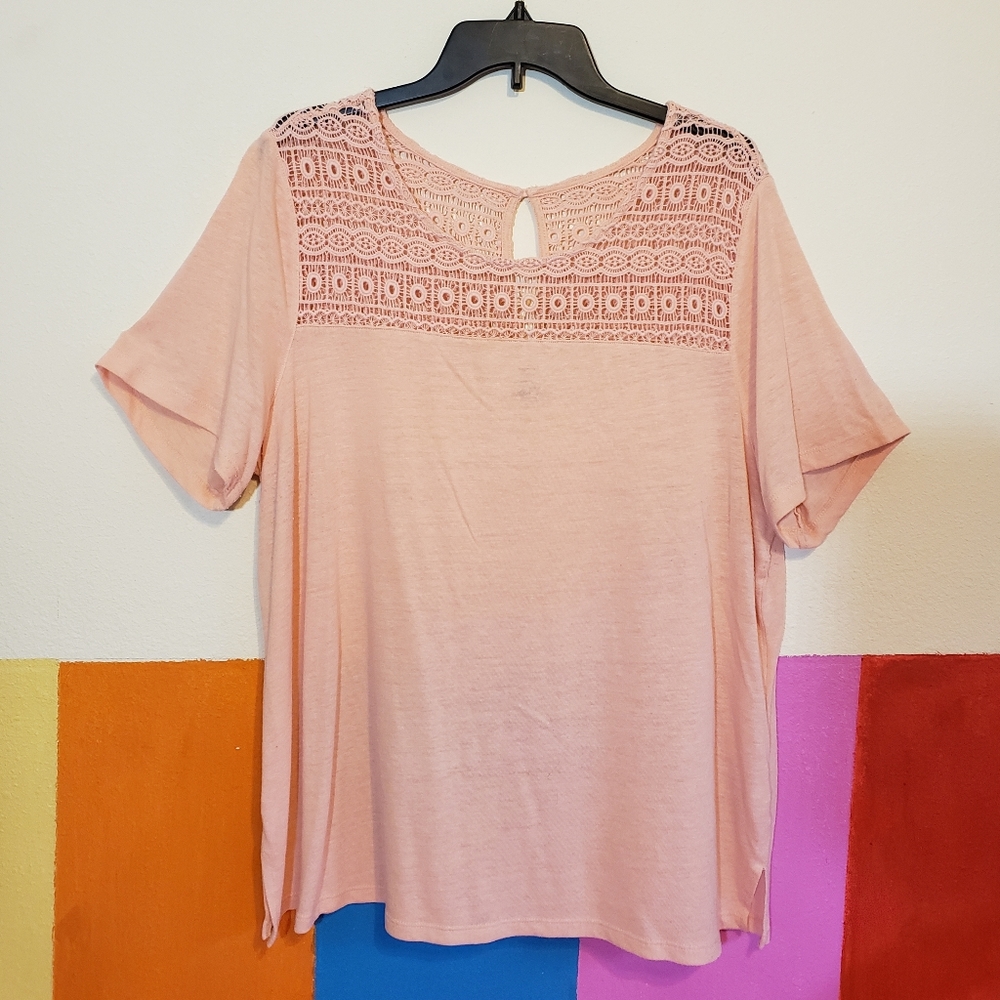 Old Navy | Short Sleeve Eyelet Blouse Top